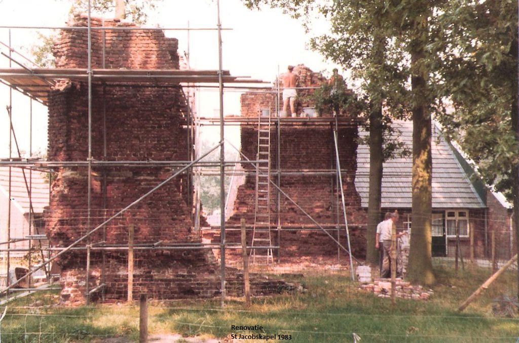 Ruïne Sint Jacobskapel renovatie st. jacobskapel 1983 1024x678