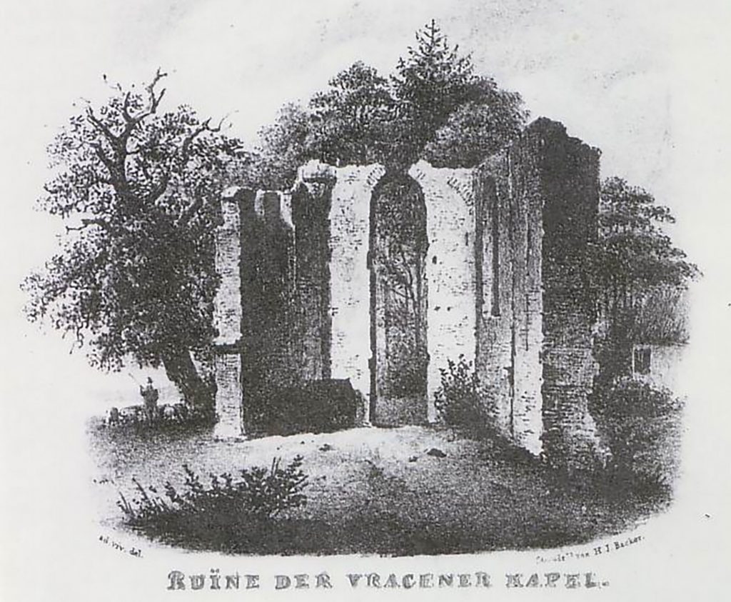 Ruïne Sint Jacobskapel foto jaar 1840 1024x843